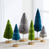 Bottle Brush Set of 6 Trees Hand-Dyed in 5 Options