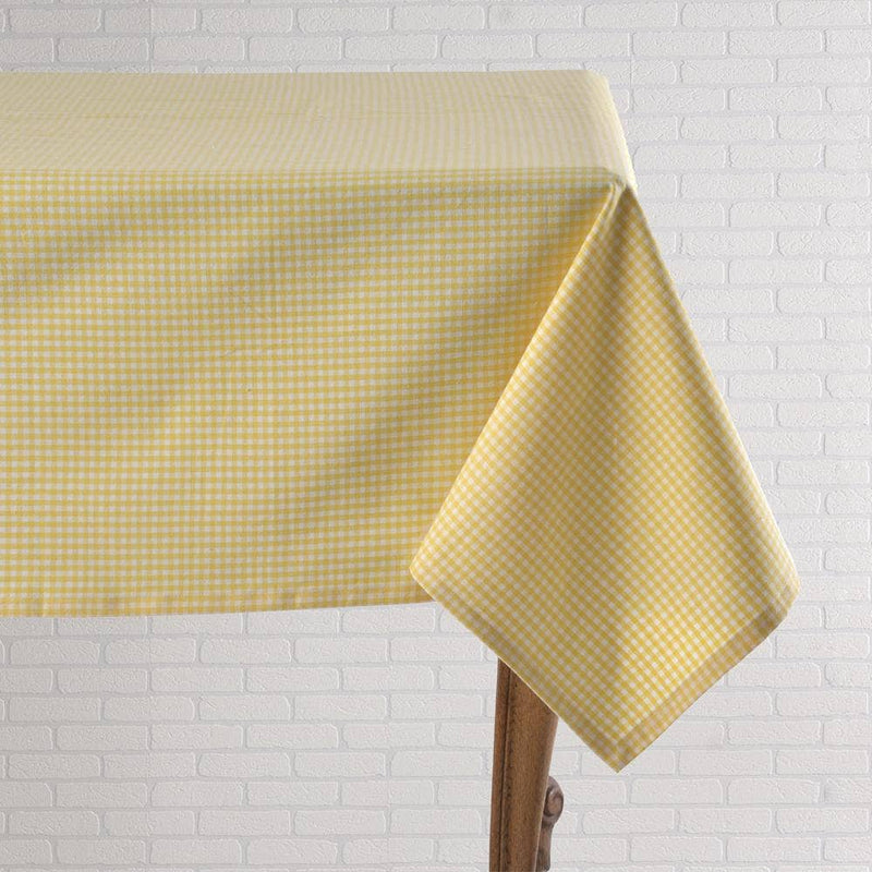 Gingham Yellow Tablecloth