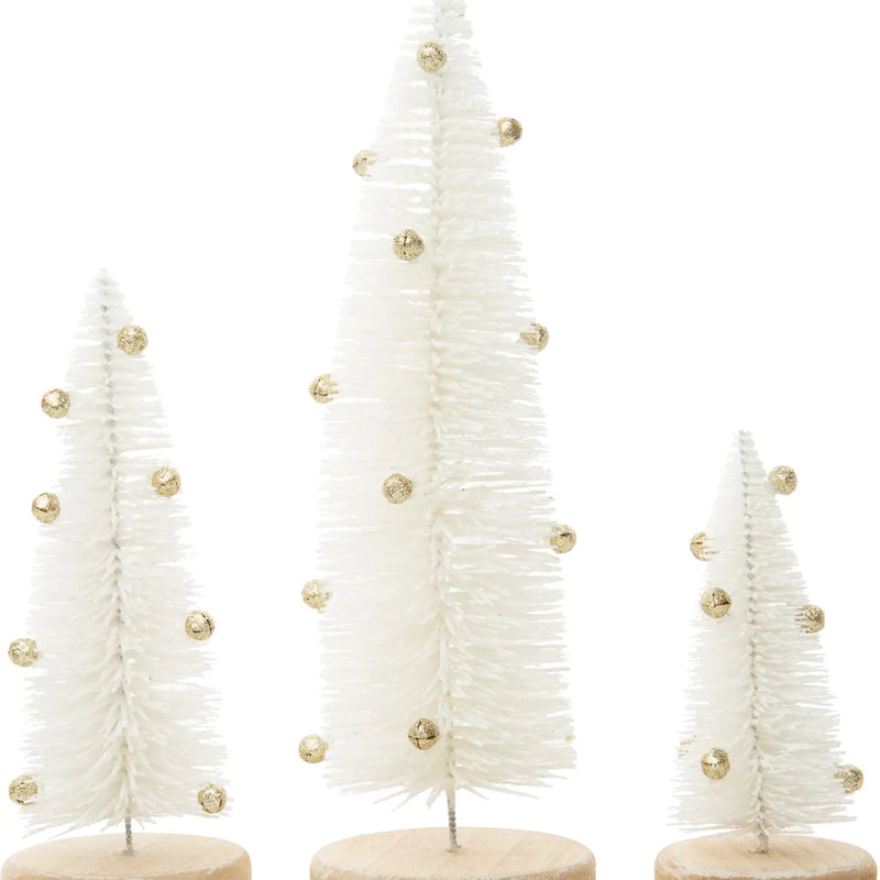White bristle trees with gold bells