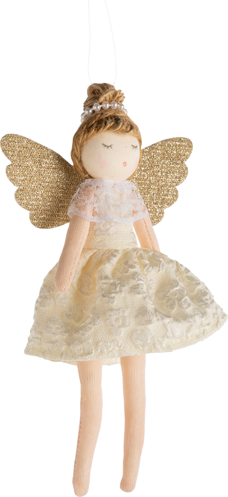 Angel with cream lace dress ornament
