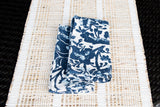 Blue and White Batik Floral /Set of 4 Napkins