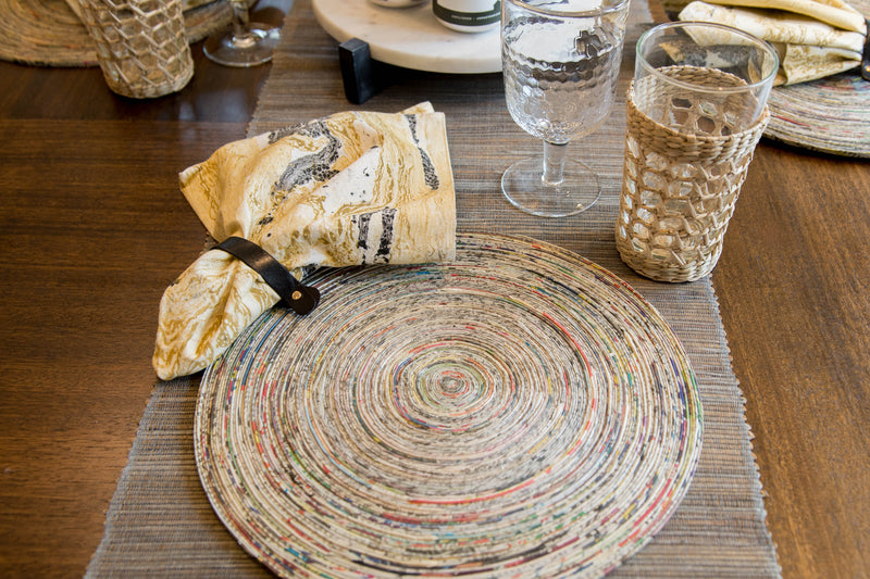 Upcycled Newspaper Coasters/Chargers