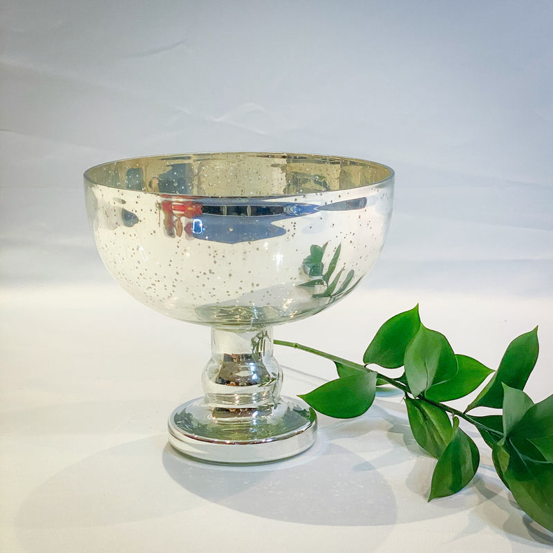 Antiqued Silver Glass Chalice