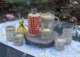 Woven Seagrass Cage Glassware  (Set of 4)