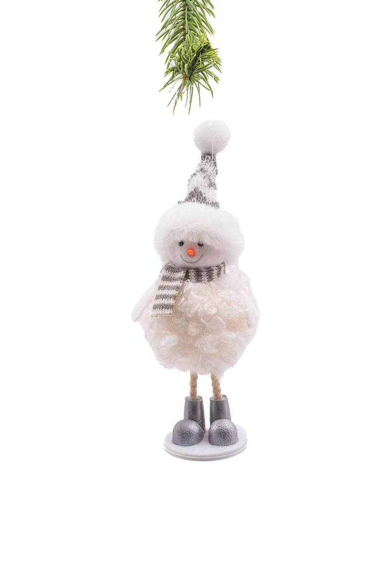 White Standing Puffball Snowman